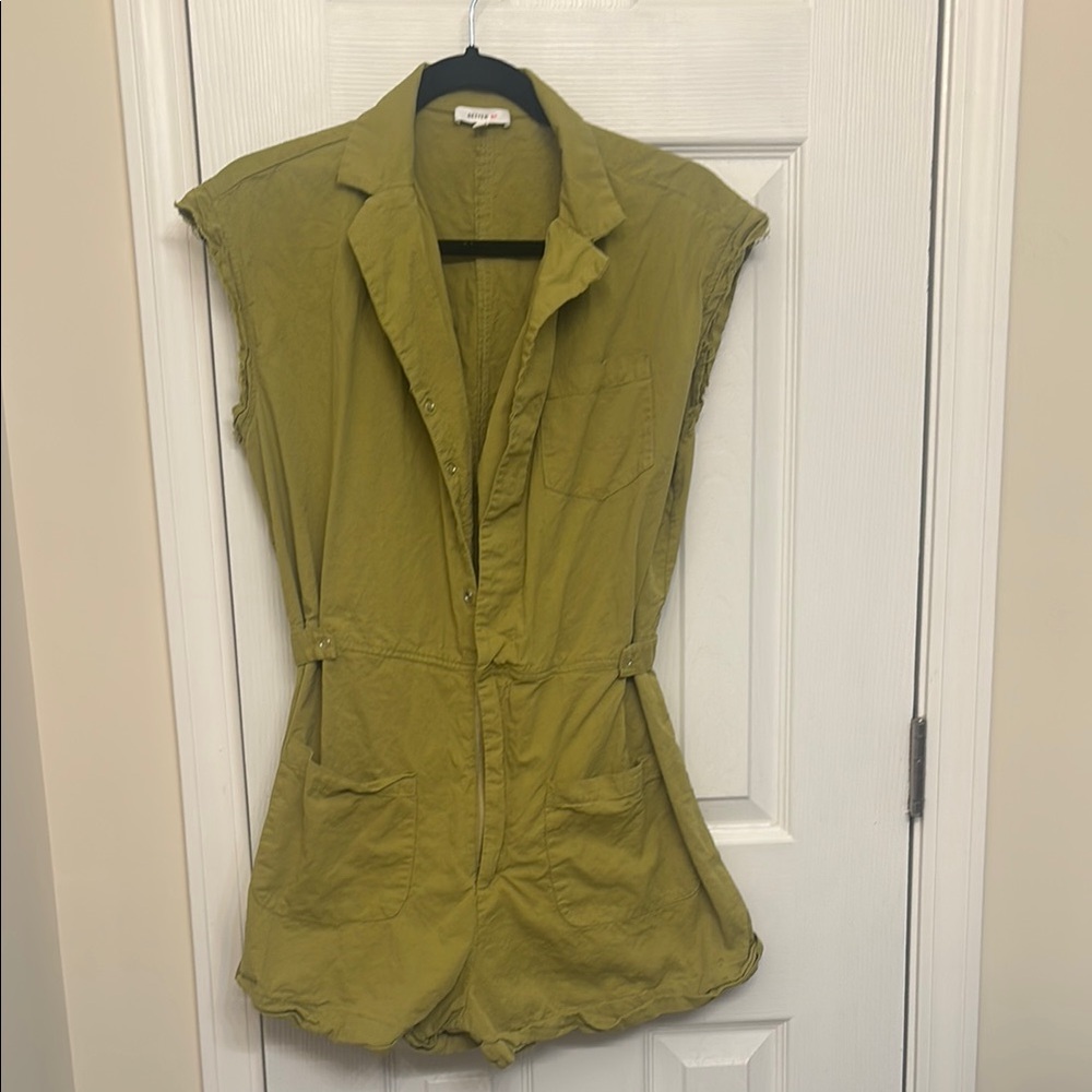 Better Be Lime Green Sleeveless Romper, size medium